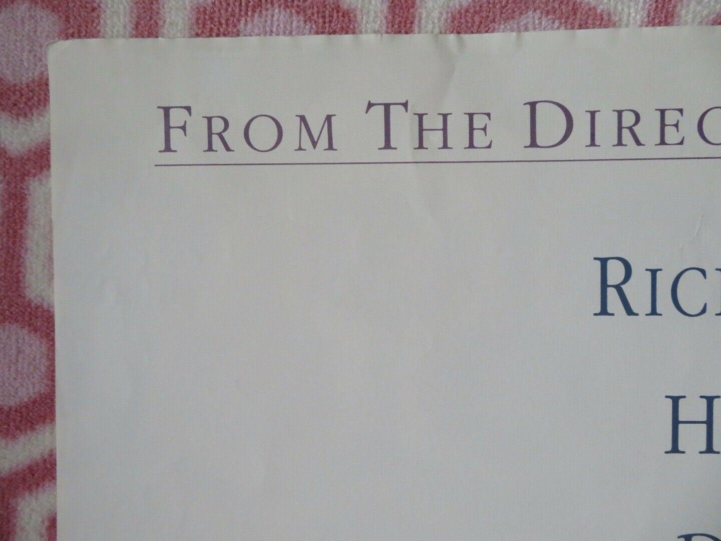 ONCE AROUND US ONE SHEET POSTER RICHARD DRETFUSS HOLLY HUNTER 1991 Rendezvous Cinema Movie posters
