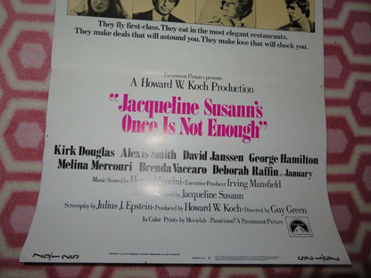 ONCE IS NOT ENOUGH US INSERT (14"x 36") POSTER KIRK DOUGLAS DAVID JANSSEN 1974 Movie posters