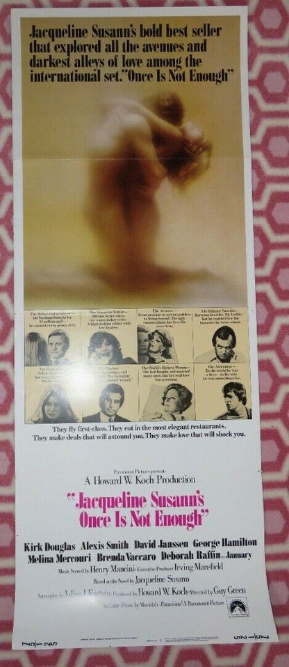 ONCE IS NOT ENOUGH US INSERT (14"x 36") POSTER KIRK DOUGLAS DAVID JANSSEN 1974 Movie posters