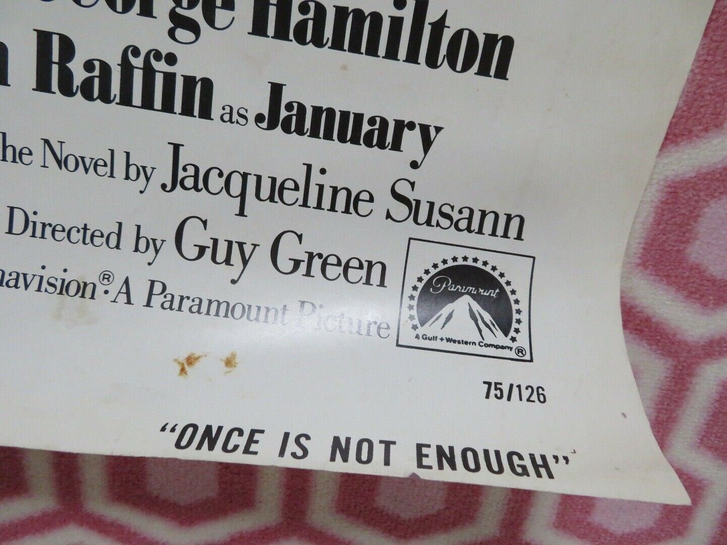 ONCE IS NOT ENOUGH US ONE SHEET POSTER KIRK DOUGLAS ALEXIS SMITH 1975 Movie posters