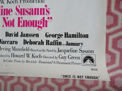 ONCE IS NOT ENOUGH US ONE SHEET ROLLED POSTER KIRK DOUGLAS ALEXIS SMITH 1975 Rendezvous Cinema Movie posters