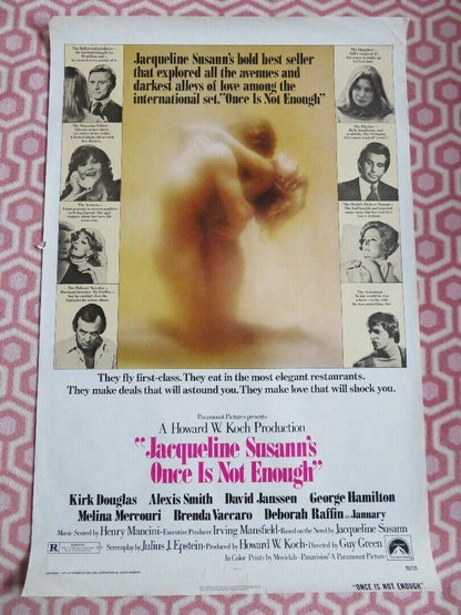 ONCE IS NOT ENOUGH US ONE SHEET ROLLED POSTER KIRK DOUGLAS ALEXIS SMITH 1975 Rendezvous Cinema Movie posters