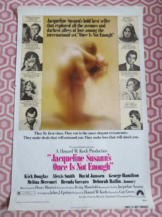 ONCE IS NOT ENOUGH US ONE SHEET ROLLED POSTER KIRK DOUGLAS ALEXIS SMITH 1975 Rendezvous Cinema Movie posters