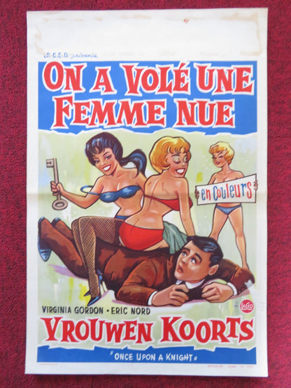 ONCE UPON A KNIGHT BELGIUM POSTER ERIC WOOD VIRGINIA GORDON 1961 Rendezvous Cinema Movie posters