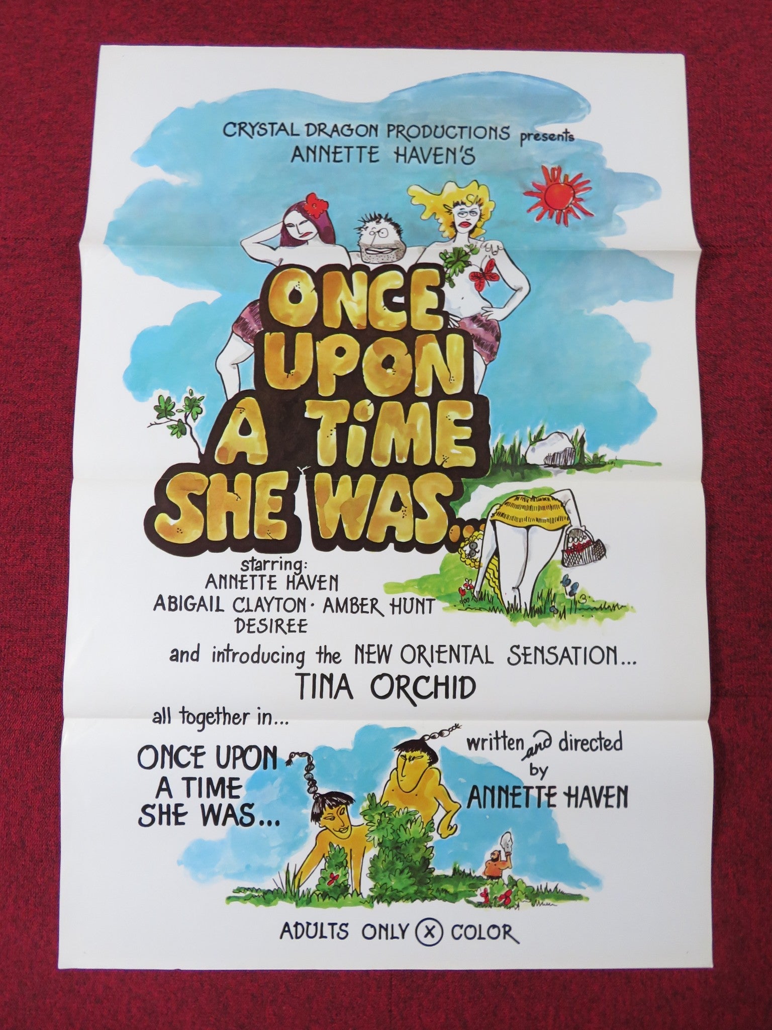 ONCE UPON A TIME SHE WAS US TRI FOLDED ONE SHEET ROLLED POSTER A. HAVEN 1979 Rendezvous Cinema Movie posters