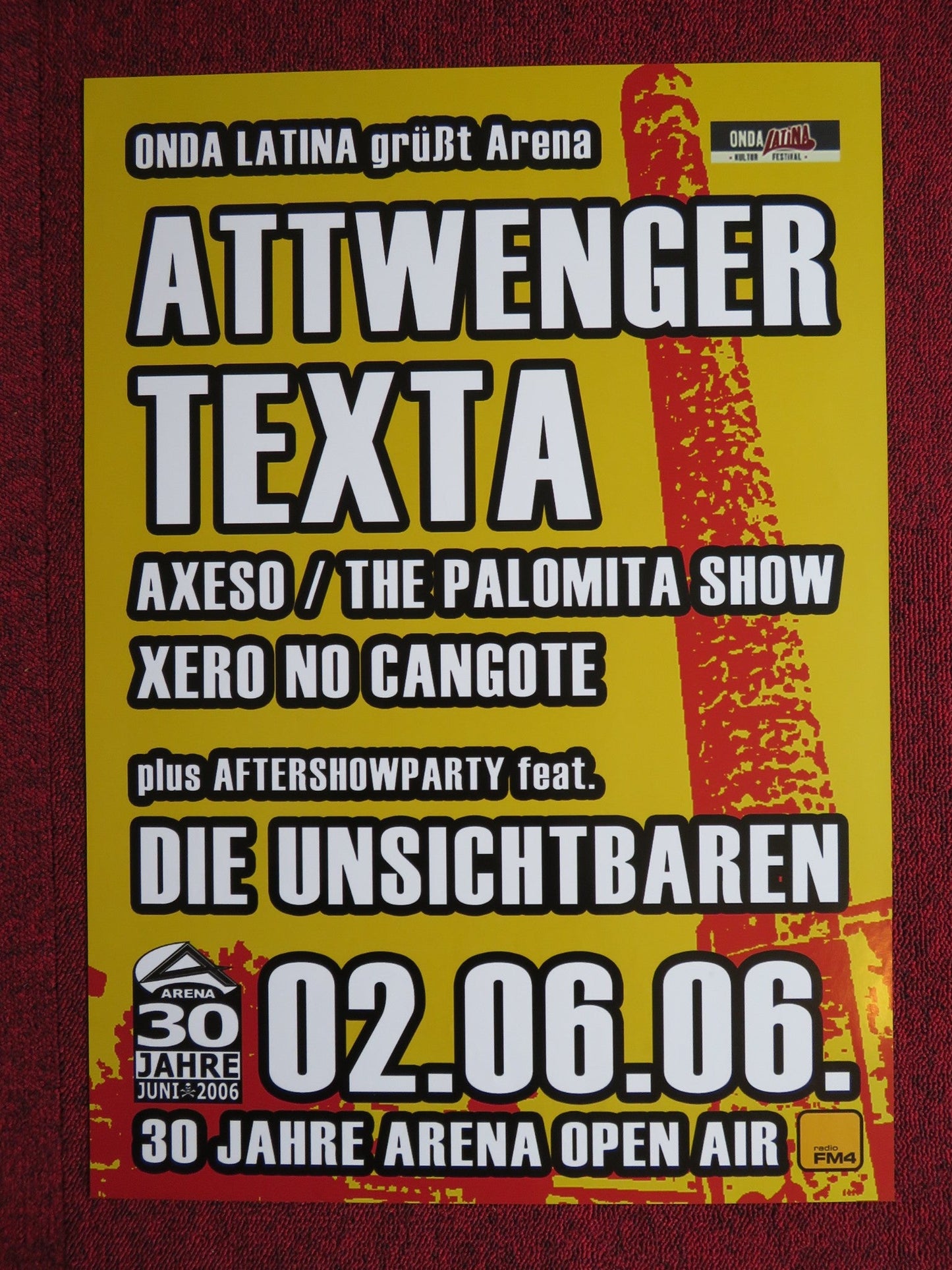 ONDA LATINA ATTWENGER TEXTA AUSTRIAN MUSIC PROMO POSTER 2006 Rendezvous Cinema Movie posters