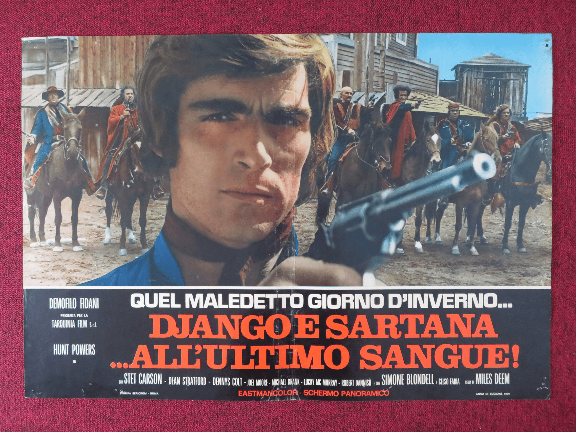 ONE DAMNED DAY AT DAWN... DJANGO MEETS SARTANA! ITALIAN FOTOBUSTA POSTER 1970 - Rendezvous Cinema