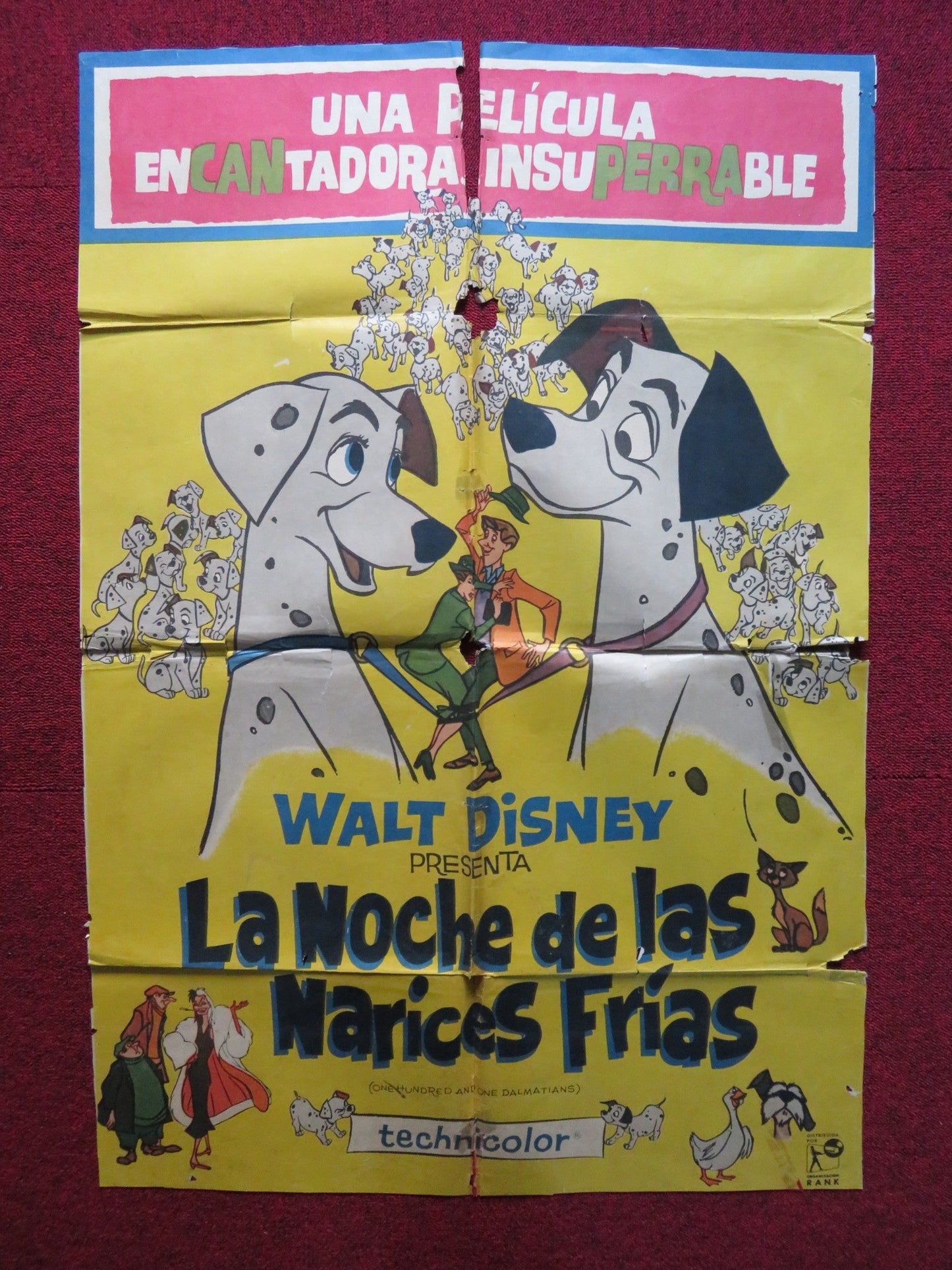 ONE HUNDRED AND ONE DALMATIANS SPANISH POSTER DISNEY ROD TAYLOR 1961 Rendezvous Cinema Movie posters
