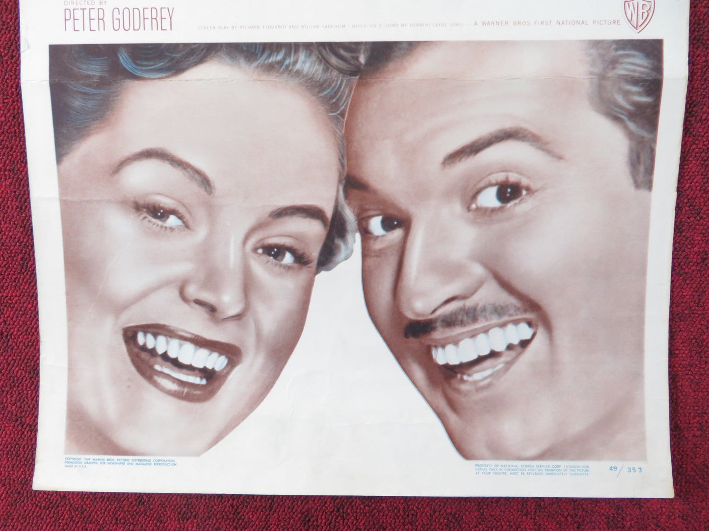 ONE LAST FLING US INSERT (14"x 36") POSTER ALEXIS SMITH ZACHARY SCOTT 1949 Rendezvous Cinema Movie posters