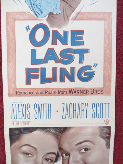 ONE LAST FLING US INSERT (14"x 36") POSTER ALEXIS SMITH ZACHARY SCOTT 1949 Rendezvous Cinema Movie posters