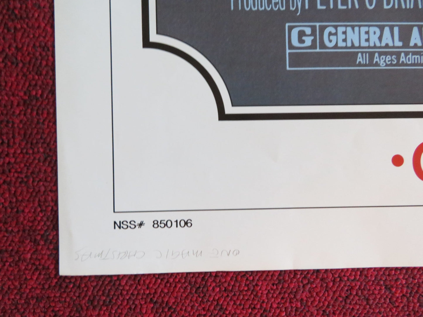 ONE MAGIC CHRISTMAS FOLDED US ONE SHEET POSTER DISNEY MARY STEENBURGEN 1985 Rendezvous Cinema Movie posters