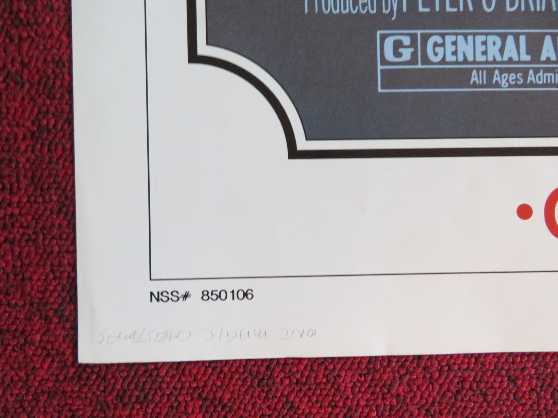 ONE MAGIC CHRISTMAS FOLDED US ONE SHEET POSTER DISNEY MARY STEENBURGEN 1985 Rendezvous Cinema Movie posters