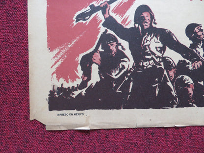 ONE MINUTE TO ZERO FOLDED MEXICAN POSTER ROBERT MITCHUM ANN BLYTH 1952 Rendezvous Cinema Movie posters