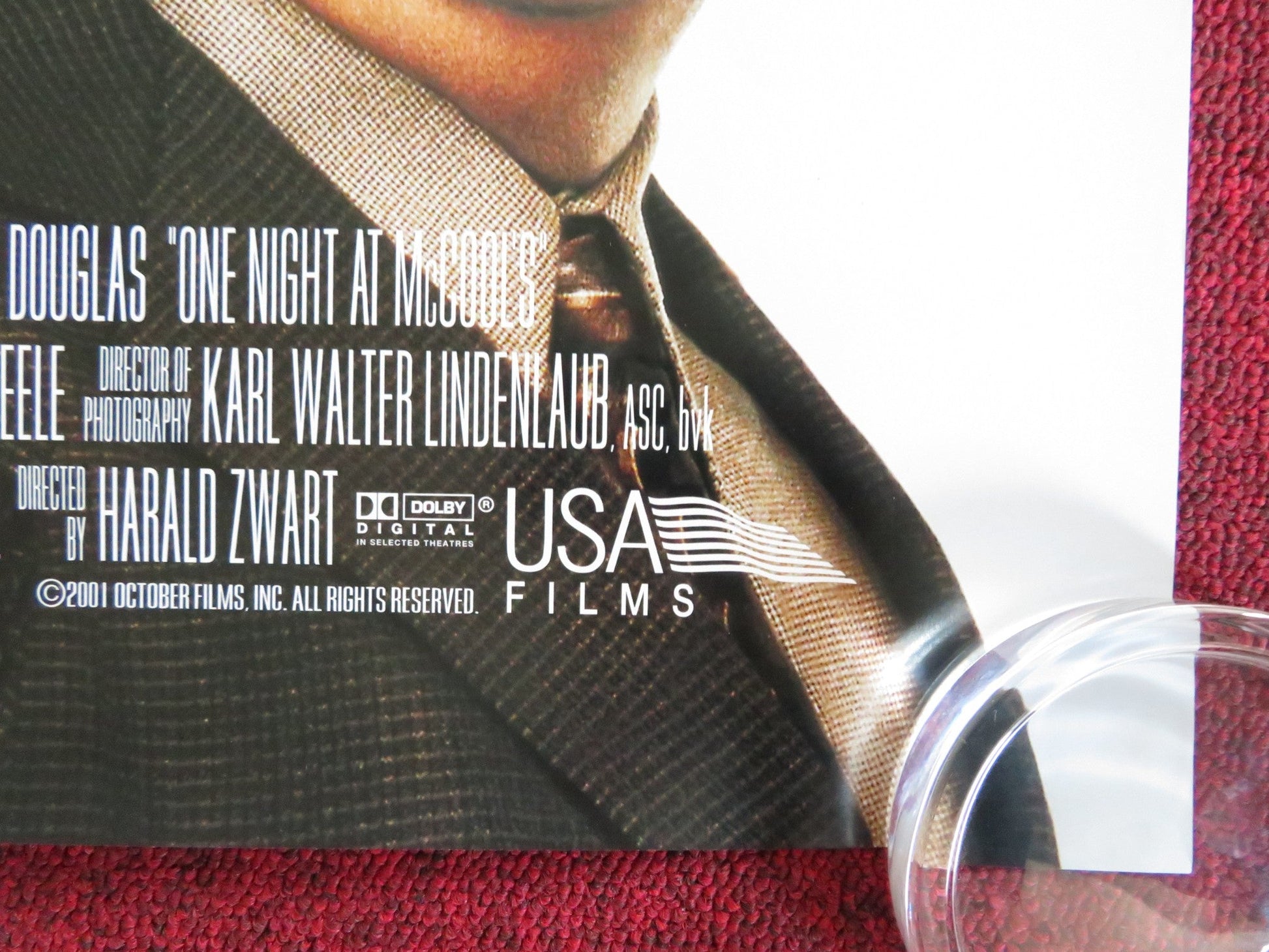 ONE NIGHT AT MCCOOL'S US ONE SHEET ROLLED POSTER MATT DILLON LIV TYLER 2001 Rendezvous Cinema Movie posters