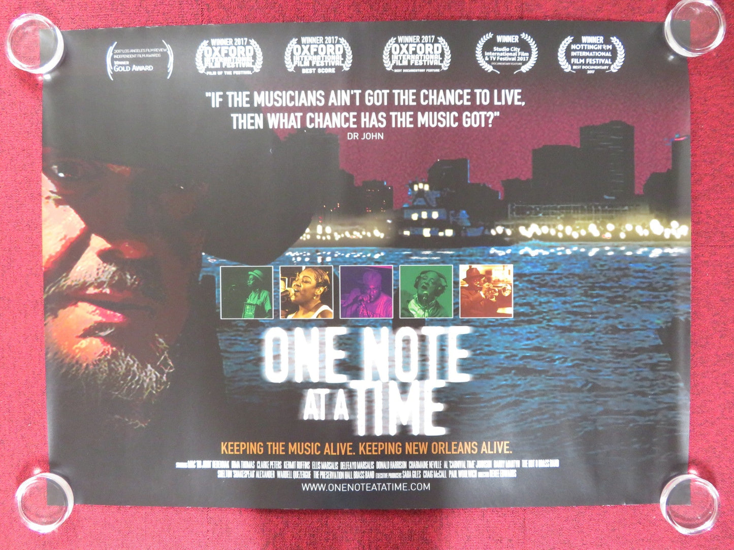 ONE NOTE AT A TIME UK QUAD ROLLED POSTER DR. JOHN IRMA THOMAS 2016 Rendezvous Cinema Movie posters