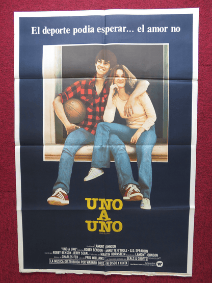 ONE ON ONE FOLDED ARGENTINA ONE SHEET POSTER BOBBY BENSON ANNETTE O'TOOLE 1977 Rendezvous Cinema Movie posters