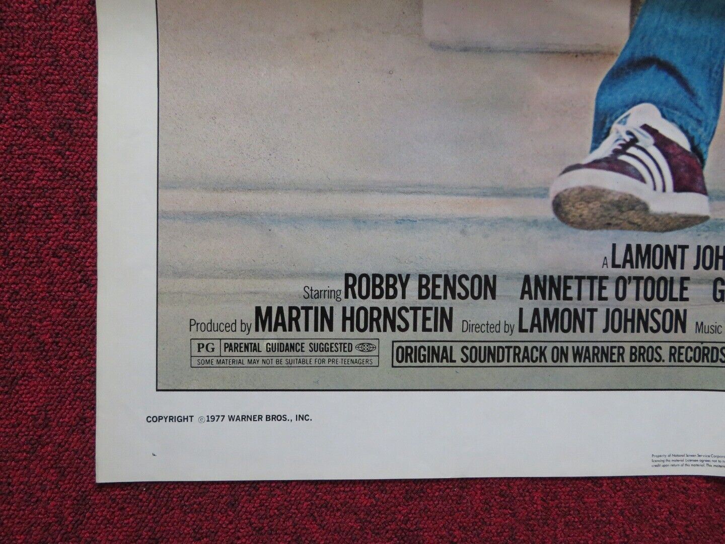 ONE ON ONE STYLE B FOLDED US ONE SHEET POSTER ANNETTE O'TOOLE ROBBY BENSON 1977 Movie posters