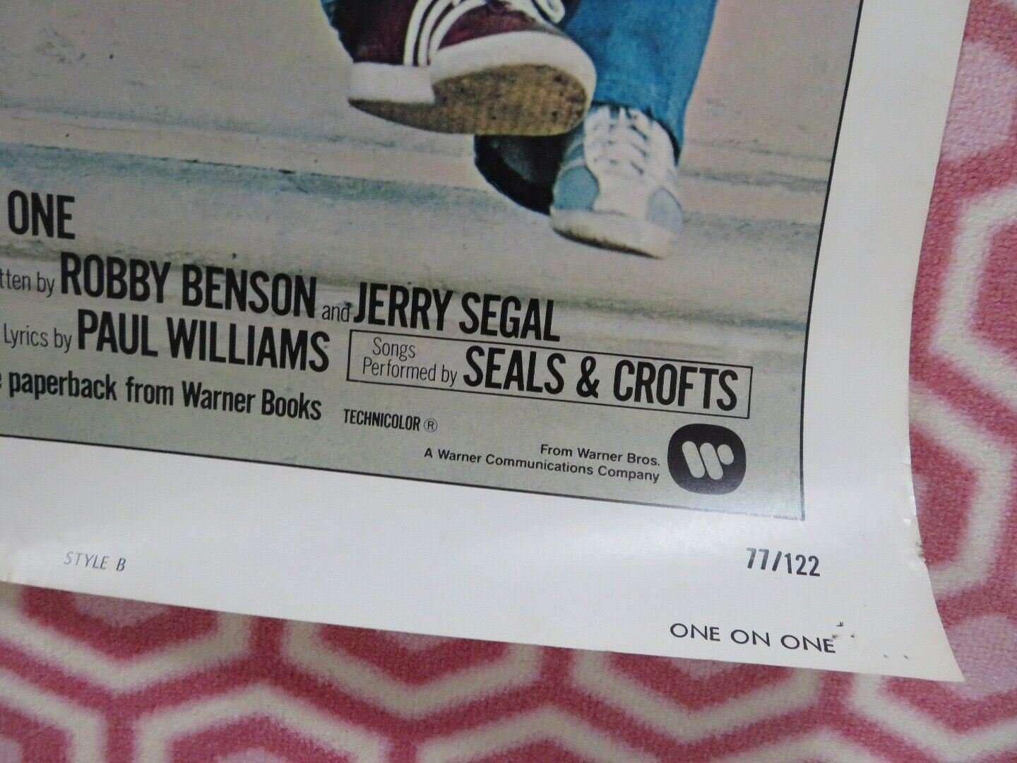 ONE ON ONE STYLE B US ONE SHEET POSTER ROBBY BENSON ANNETTE O'TOOLE '77 Movie posters