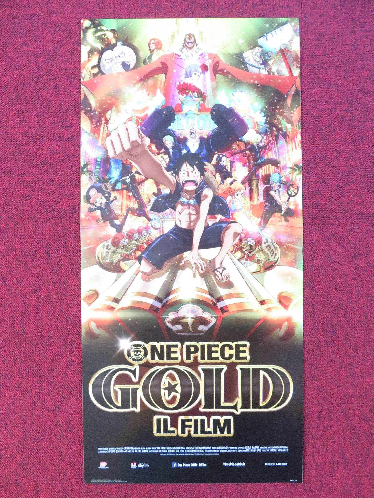 ONE PIECE FILM: GOLD ITALIAN LOCANDINA POSTER MAYUMI TANAKA NAKAI 2016 Rendezvous Cinema Movie posters