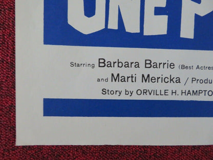 ONE POTATO, TWO POTATO US HALF SHEET (22"x 28") POSTER BARBARA BARRIE 1964 Movie posters