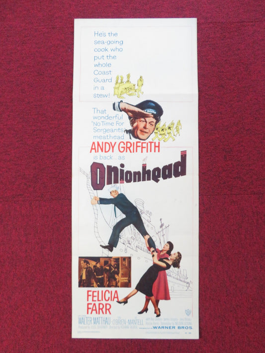 ONIONHEAD US INSERT (14"x 36") POSTER ANDY GRIFFITH WALTER MATTHAU 1958 Rendezvous Cinema Movie posters