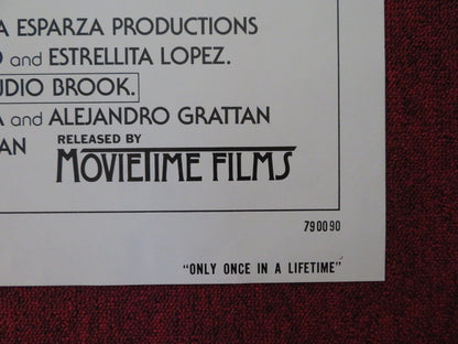 ONLY ONCE IN A LIFETIME FOLDED US ONE SHEET POSTER MIGUEL ROBELO 1979 Rendezvous Cinema Movie posters