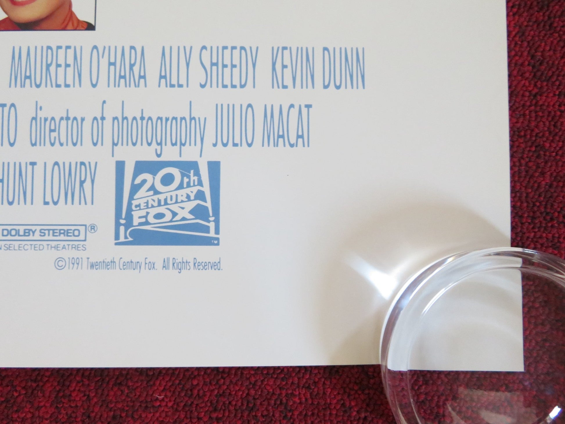 ONLY THE LONELY INTERNATIONAL ONE SHEET ROLLED POSTER JOHN CANDY O'HARA 1991 Rendezvous Cinema Movie posters