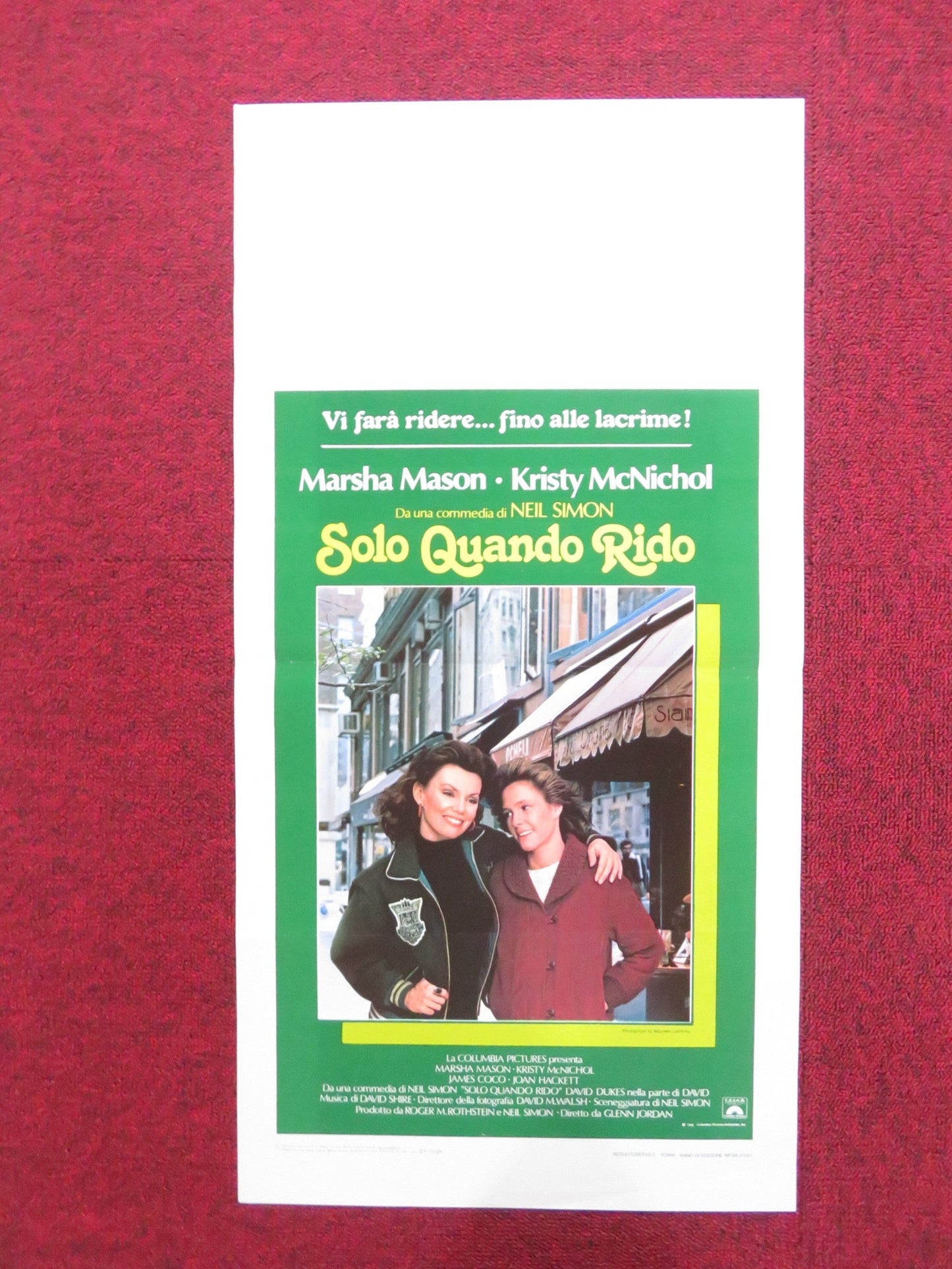 ONLY WHEN I LAUGH ITALIAN LOCANDINA POSTER MARSHA MASON KRISTY MCNICHOL 1981 Rendezvous Cinema Movie posters