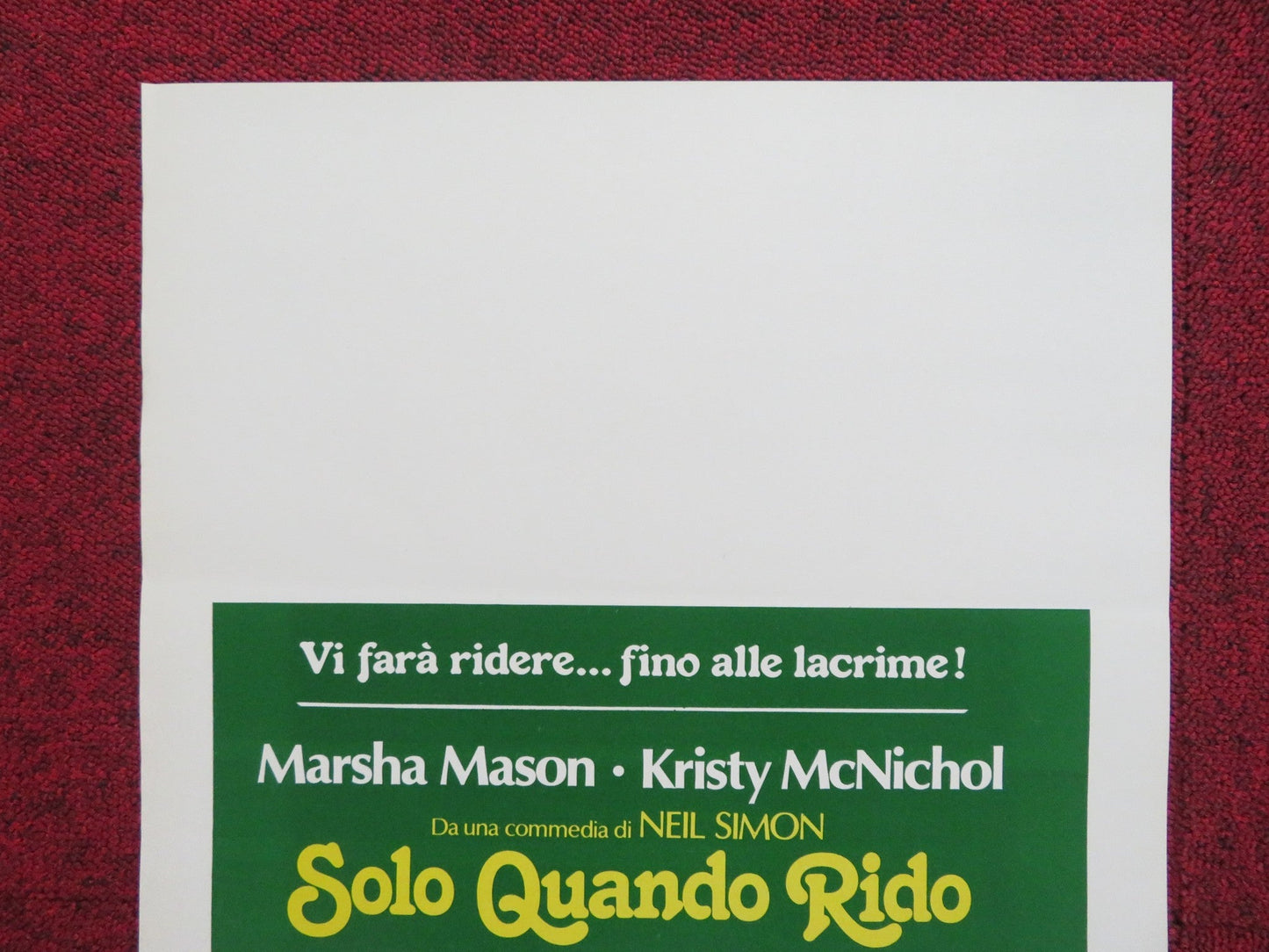 ONLY WHEN I LAUGH ITALIAN LOCANDINA POSTER MARSHA MASON KRISTY MCNICHOL 1981 Rendezvous Cinema Movie posters