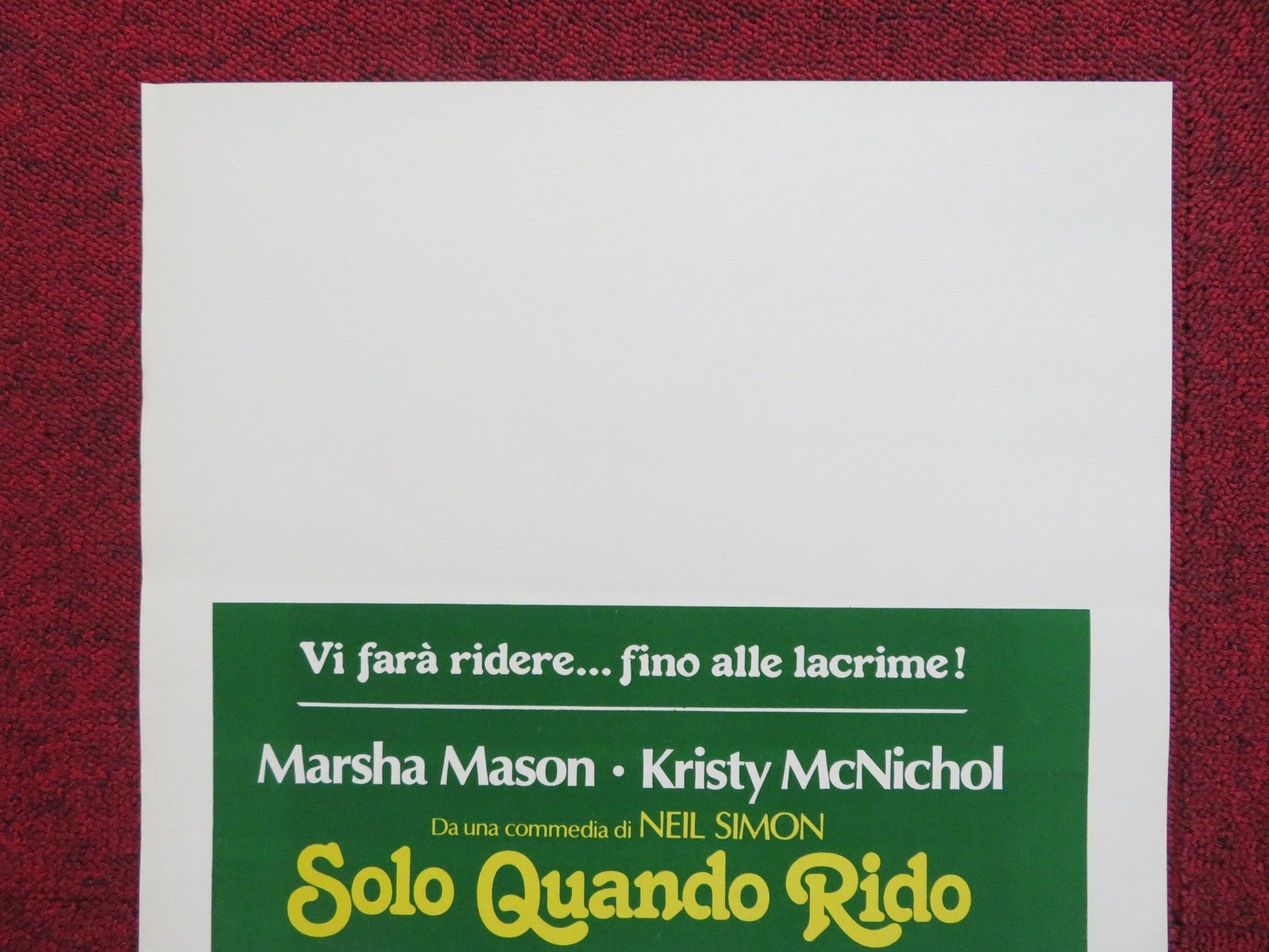 ONLY WHEN I LAUGH ITALIAN LOCANDINA POSTER MARSHA MASON KRISTY MCNICHOL 1981 Rendezvous Cinema Movie posters