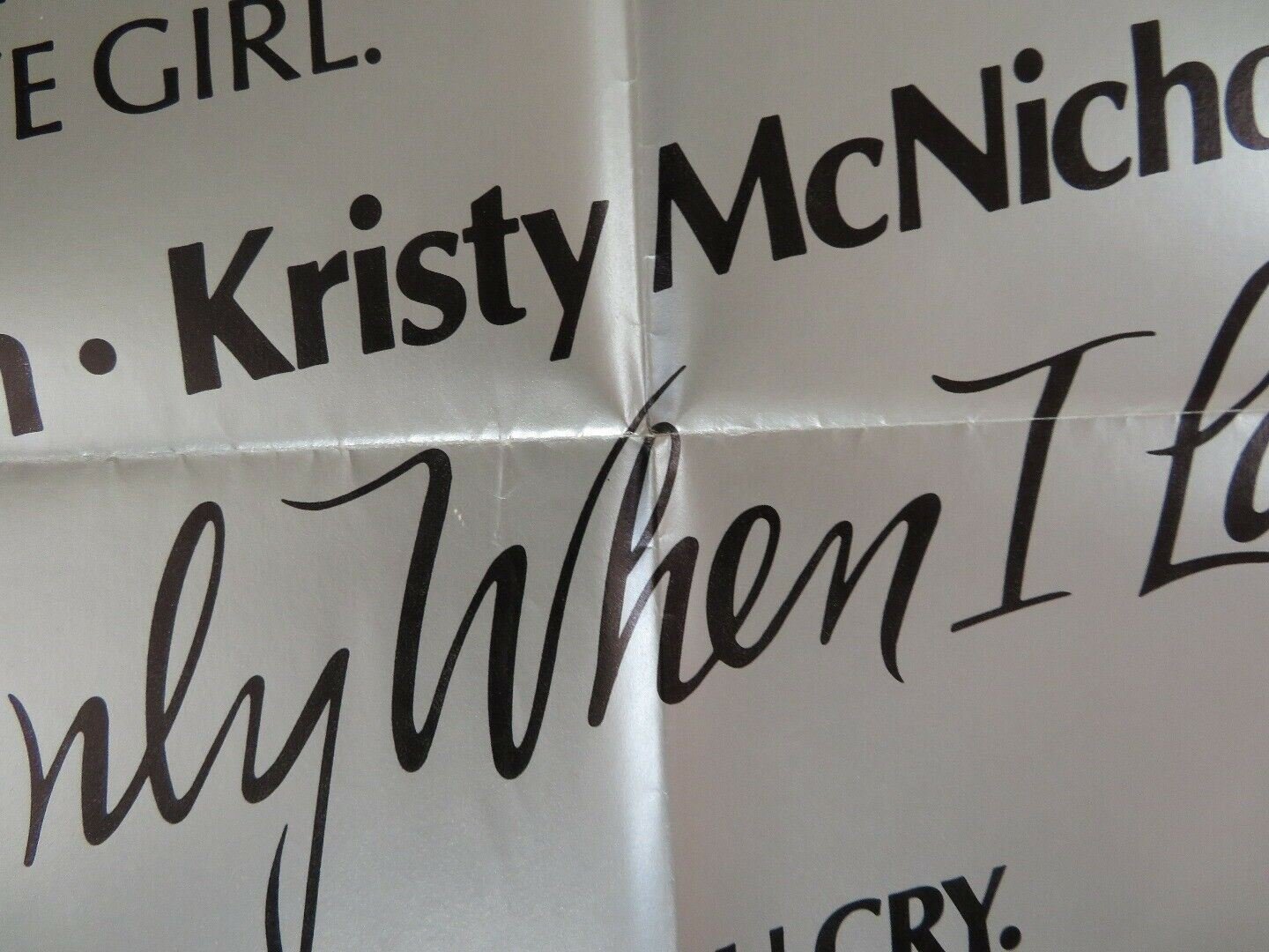 ONLY WHEN I LAUGH ONE SHEET POSTER FOLDED MARSHA MASON KRISTY MCNICHOL 1981 Movie posters