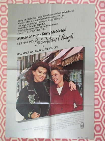 ONLY WHEN I LAUGH ONE SHEET POSTER FOLDED MARSHA MASON KRISTY MCNICHOL 1981 Movie posters