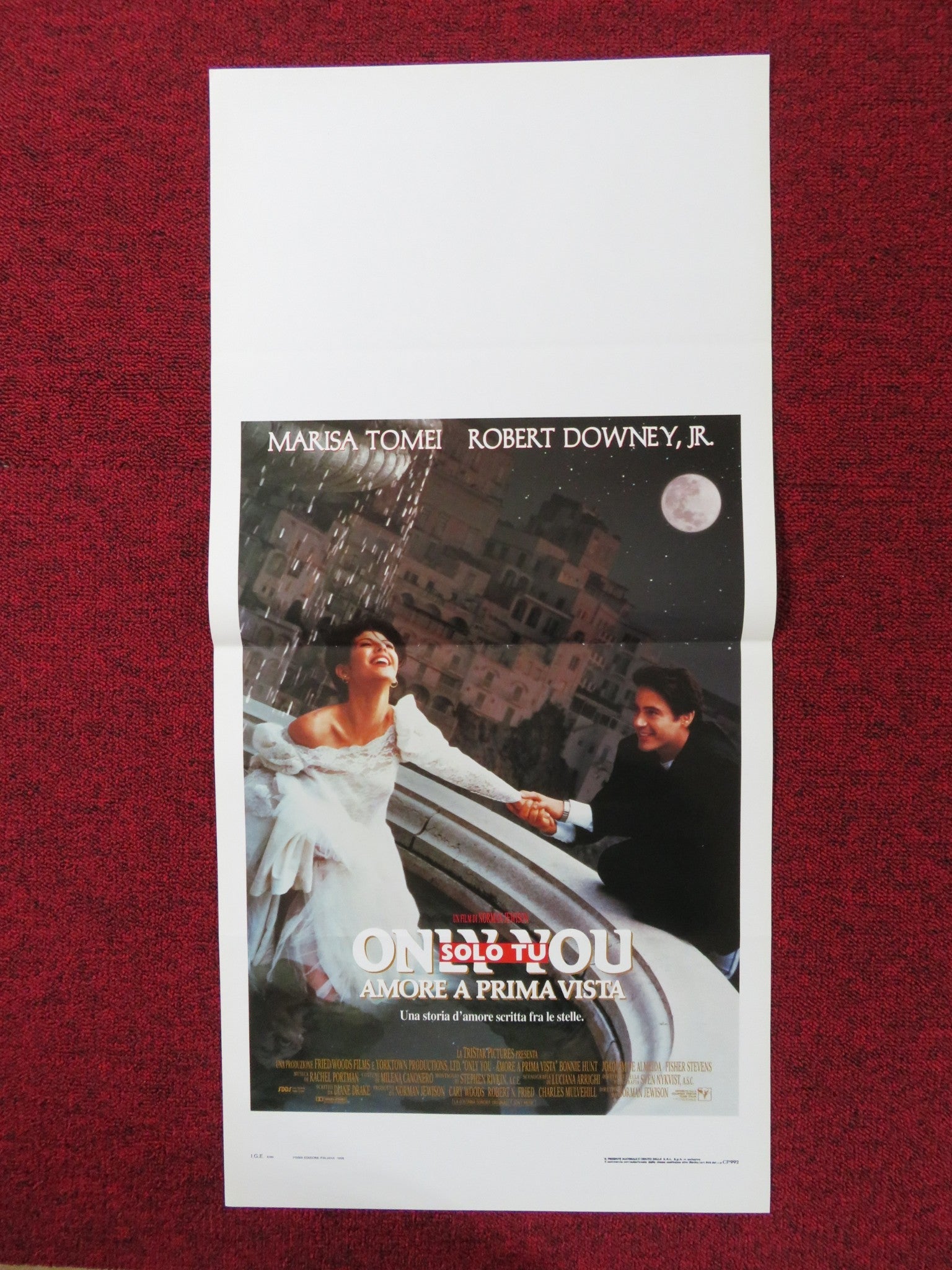 ONLY YOU ITALIAN LOCANDINA POSTER ROBERT DOWNEY JR. MARISA TOMEI 1994 Rendezvous Cinema Movie posters