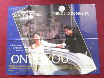 ONLY YOU UK QUAD POSTER FOLDED MARISA TOMEI ROBERT DOWNEY JR. 1994 Rendezvous Cinema Movie posters