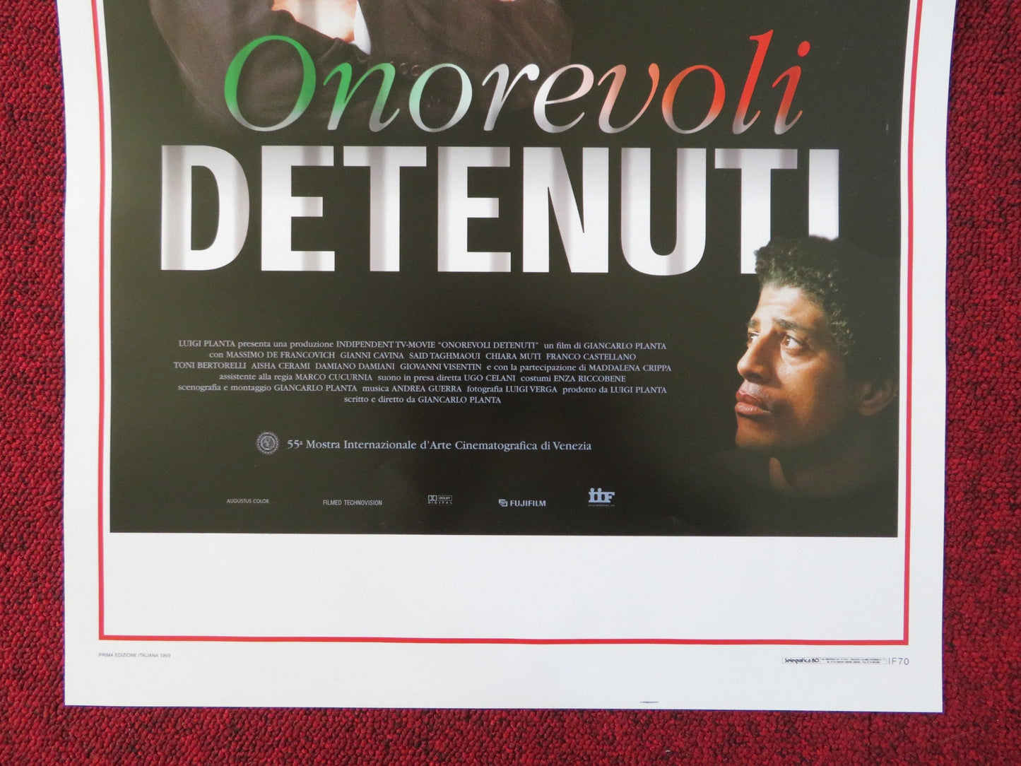ONOREVOLI DETENUTI ITALIAN LOCANDINA POSTER MASSIMO DE FRANCOVICH G. CAVINA 1999 Rendezvous Cinema Movie posters