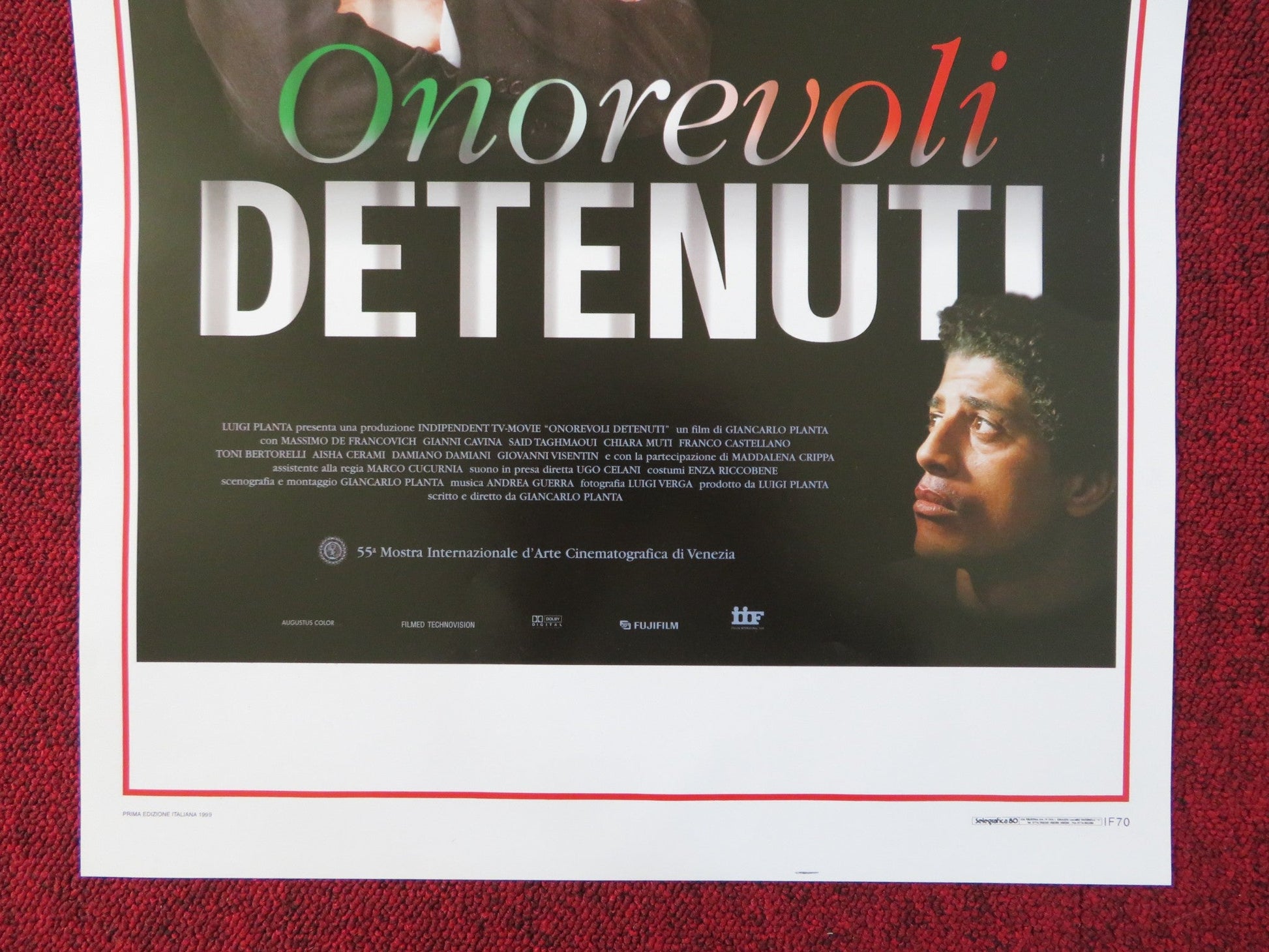 ONOREVOLI DETENUTI ITALIAN LOCANDINA POSTER MASSIMO DE FRANCOVICH G. CAVINA 1999 Rendezvous Cinema Movie posters