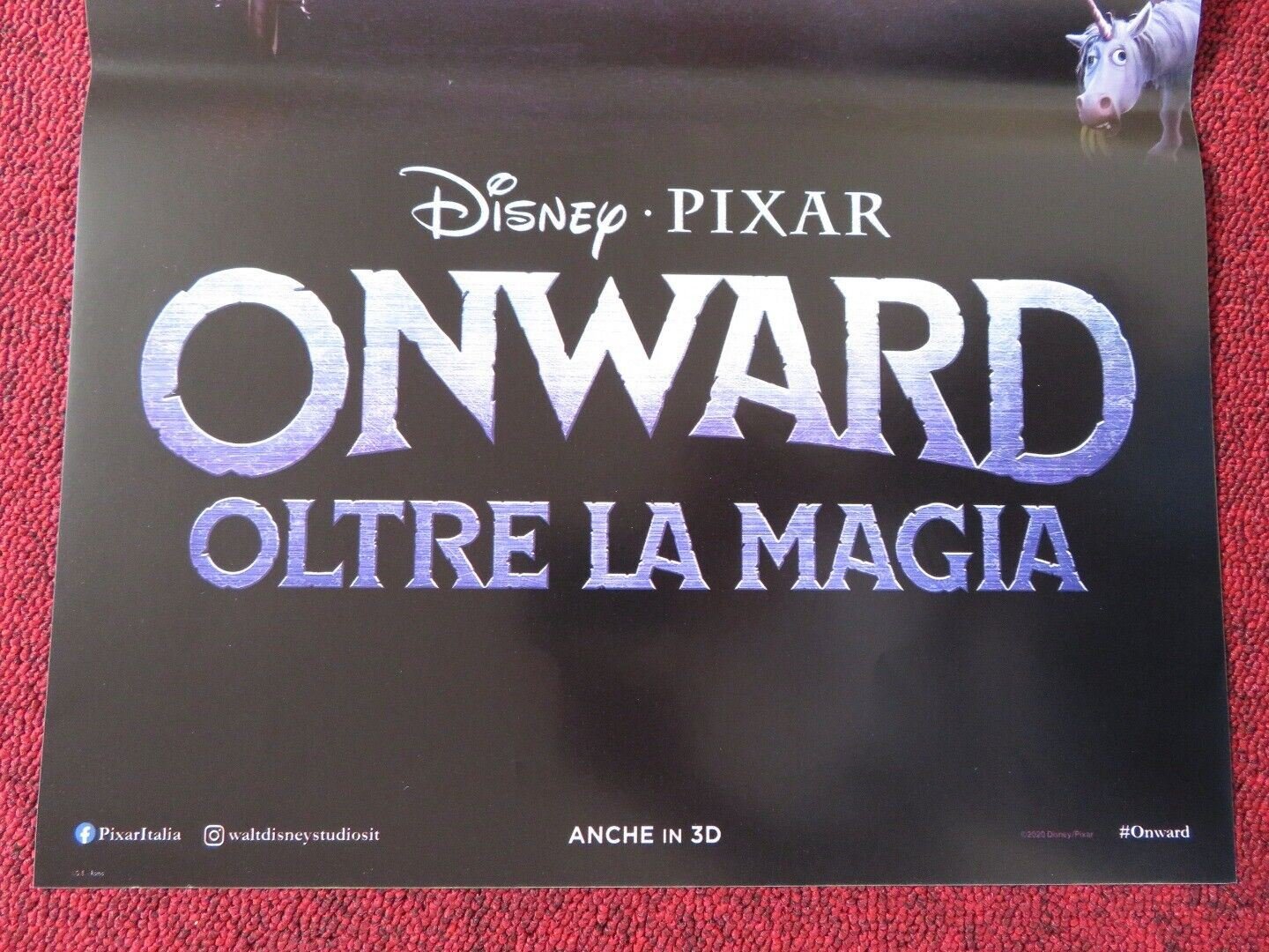 ONWARD ITALIAN LOCANDINA (26.5"x12.5") POSTER DISNEY PIXAR TOM HOLLAND 2020 - Rendezvous Cinema