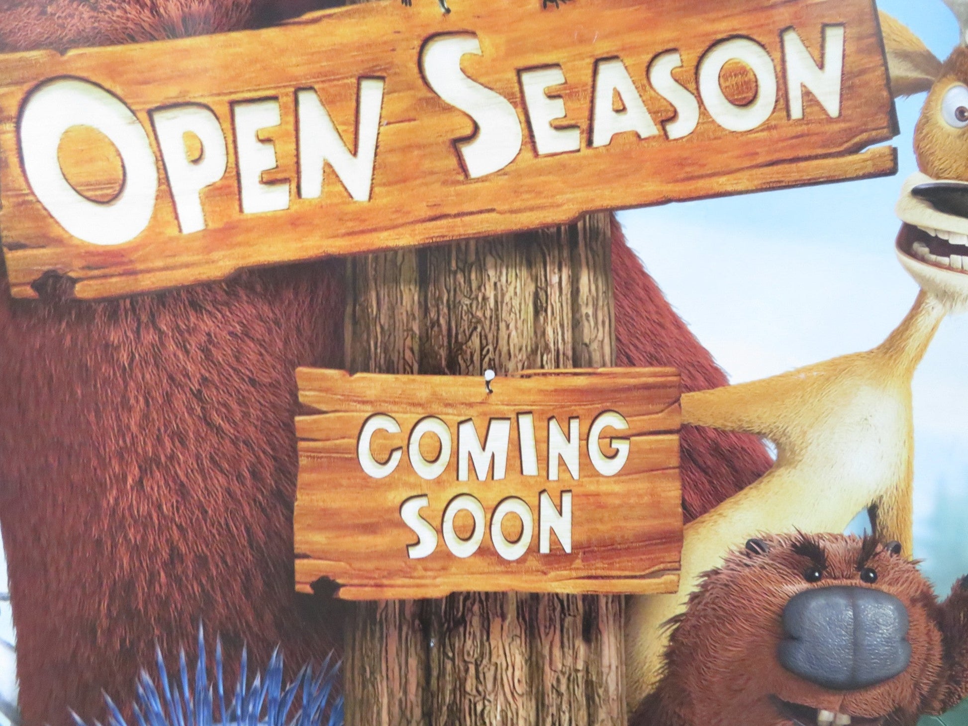 OPEN SEASON UK QUAD (30"x 40") ROLLED POSTER ASHTON KUTCHER GARY SINISE 2006 Rendezvous Cinema Movie posters