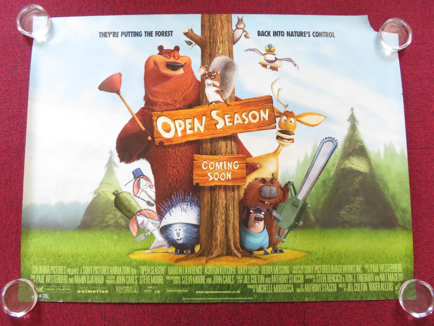 OPEN SEASON UK QUAD (30"x 40") ROLLED POSTER ASHTON KUTCHER GARY SINISE 2006 Rendezvous Cinema Movie posters