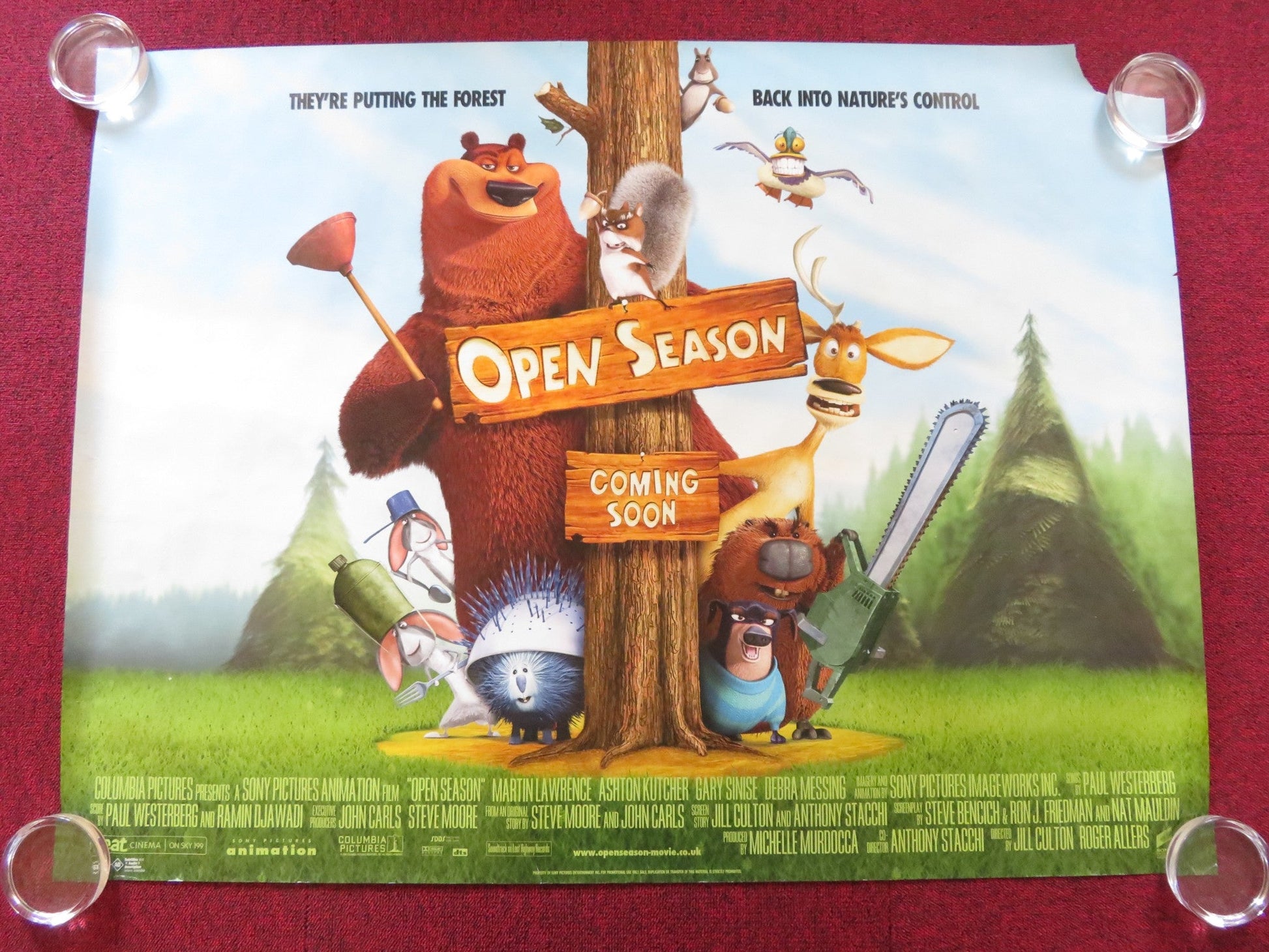 OPEN SEASON UK QUAD (30"x 40") ROLLED POSTER ASHTON KUTCHER GARY SINISE 2006 Rendezvous Cinema Movie posters