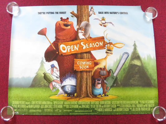 OPEN SEASON UK QUAD (30"x 40") ROLLED POSTER ASHTON KUTCHER GARY SINISE 2006 Rendezvous Cinema Movie posters