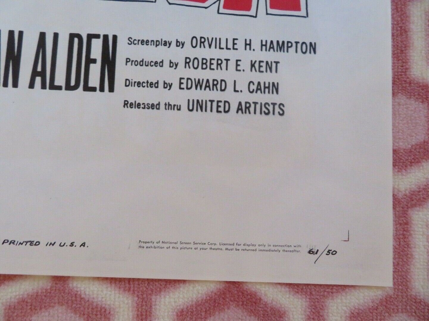 OPERATION BOTTLENECK ONE SHEET POSTER MIKO TAKA RON FOSTER NORMAN ALDEN Movie posters