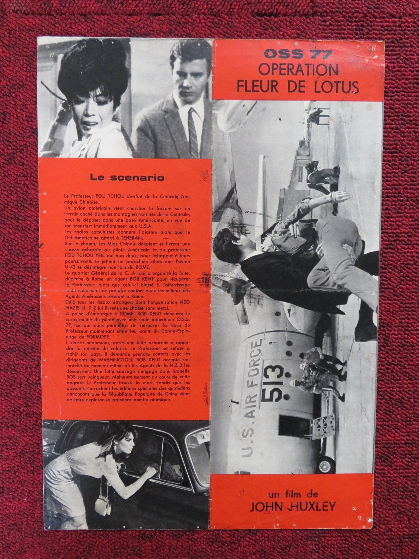 OPERATION LOTUS FLOWER FRENCH FLYER BOB KENT DOMINIQUE BOSCHERO 1965 Rendezvous Cinema Movie posters