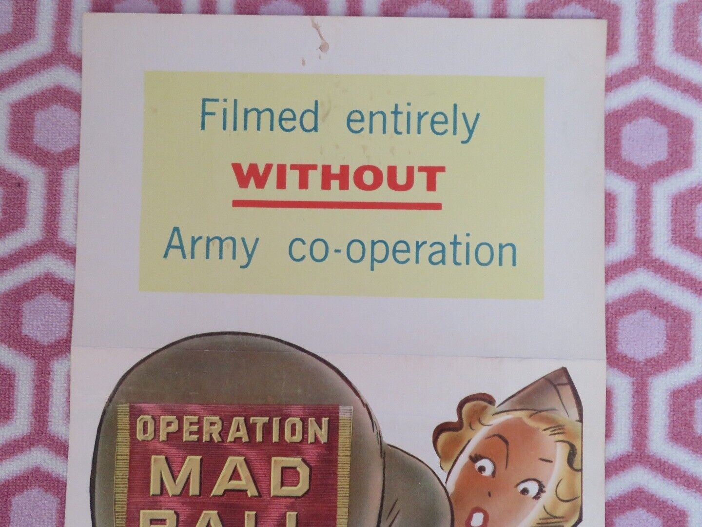 OPERATION MAD BALL US INSERT (14"x 36") POSTER JACK LEMMON ERNIE KOVACS 1957 Movie posters