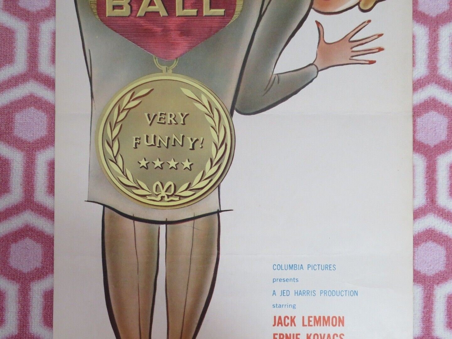 OPERATION MAD BALL US INSERT (14"x 36") POSTER JACK LEMMON ERNIE KOVACS 1957 Movie posters