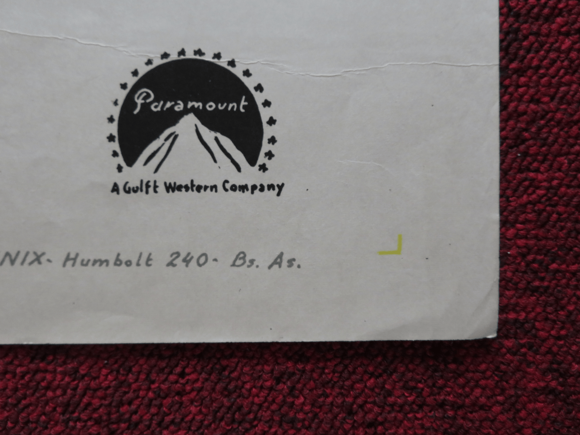 OPERATION ST. PETERS FOLDED ARGENTINA ONE SHEET POSTER LANDO BUZZANCA 1967 Rendezvous Cinema Movie posters