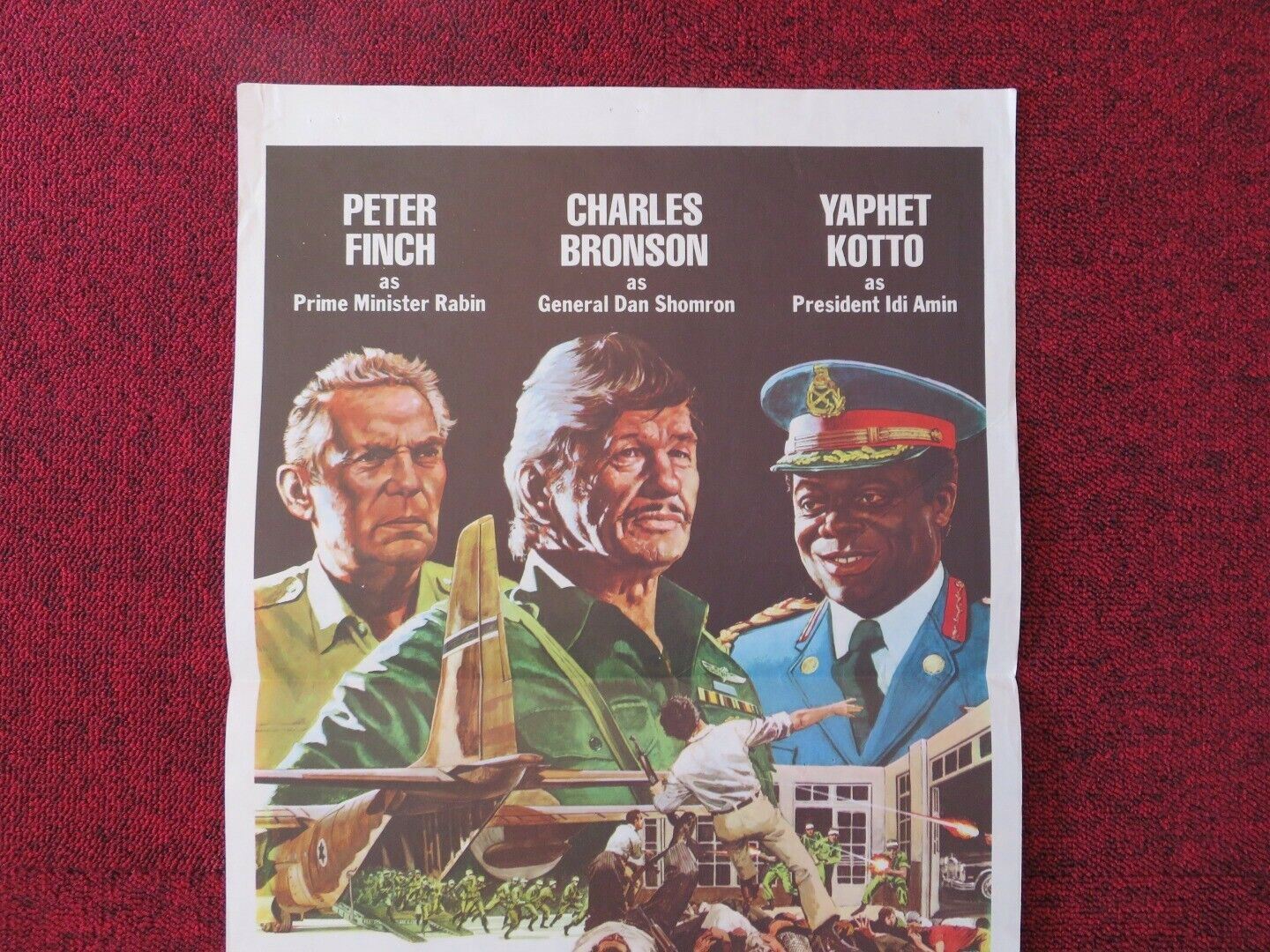 OPERATION THUNDERBOLT /Raid on Entebbe FOLDED AUSTRALIAN DAYBILL POSTER 1976 Movie posters