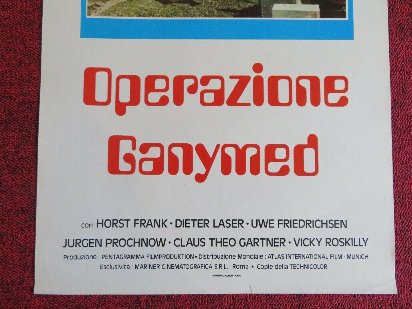 OPERAZIONE GANYMED/Operation Ganymed ITALIAN LOCANDINA (27.5"x13.5") POSTER 1977 - Rendezvous Cinema