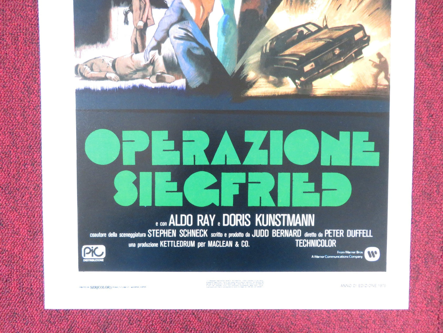 OPERAZIONE SIEGFRIED ITALIAN LOCANDINA POSTER TELLY SAVALAS ROBERT CULP 1975 Rendezvous Cinema Movie posters