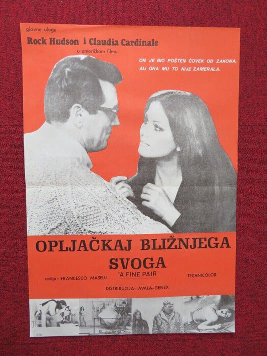 OPLJACKAJ BLIZNJEGA SVOGA / A FINE PAIR YUGOSLAVIAN (19"x 27.5") POSTER 1968 Movie posters